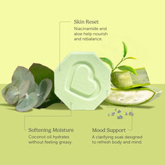 Essential Oil Benefit Bomb - Clear + Calm Aloe Vera Bath Bomb